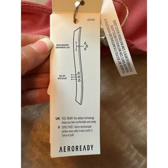 adidas Women's Aeroimpact Light Support Sports Bra 2XL Pink/Red - Picture 6 of 9